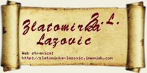 Zlatomirka Lazović vizit kartica